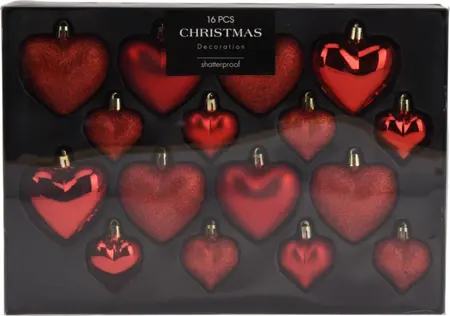 KERSTBAL HART 8X65/45MM ROOD