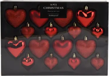 KERSTBAL HART 8X65/45MM ROOD