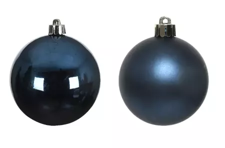 Kerstbal nachtblauw dia5cm 12st