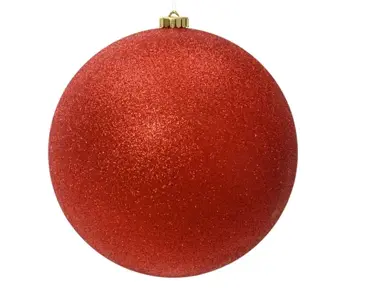 Kerstbal plastic 14cm kerstrood