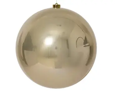 Kerstbal plastic 25cm glans parel