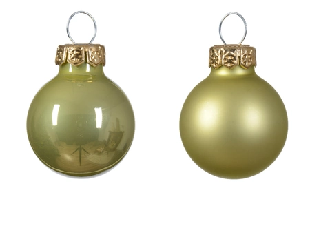 Kerstballen glas 2.5cm pistache 24st - afbeelding 2