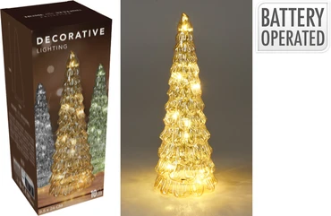 Kerstboom met led verlichting | 24 centimeter | amber