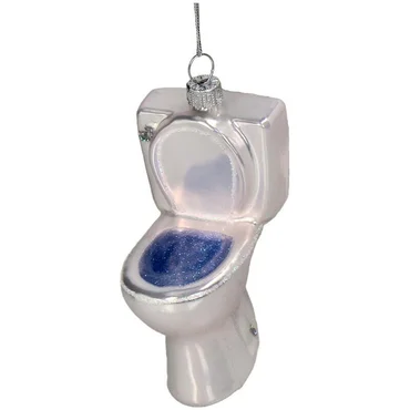 Kersten Ornament Toilet glas wit 9.6cm - afbeelding 1