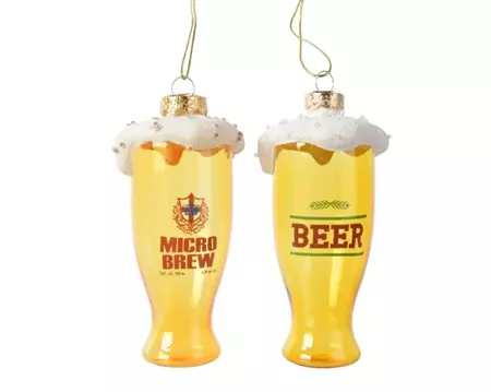 Kersthanger bier l5.3b5.3h13.2cm - 1 stuk