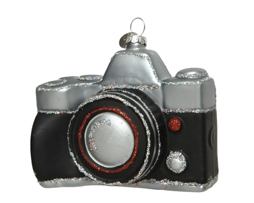 Kersthanger camera 4.90x10x9.30cm zwart