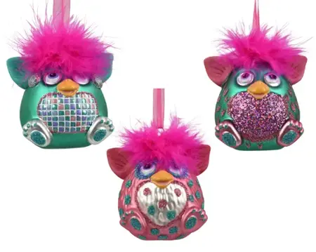 Kersthanger glas furby 9.30x8.10x10cm multi - assortiment