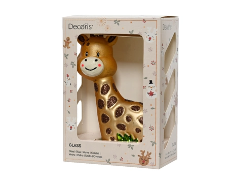 Kersthanger glas giraffe 8.5x4.2x13cm - afbeelding 2