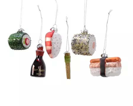 Kersthanger glas sushi l3b6.5h4.70cm