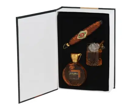 Kersthangers glas whiskey set 7.1x2.9x9.6cm 3st - afbeelding 1