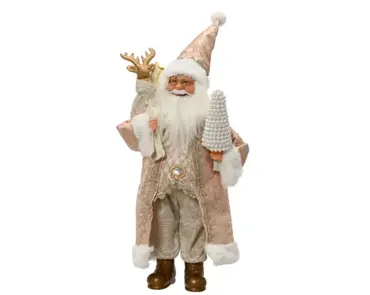 Kerstman plastic 35x16x60cm champagne