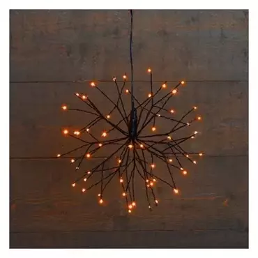 Kerstverlichting Les Ster Flash 30cm 63 lampjes - klassiek wit