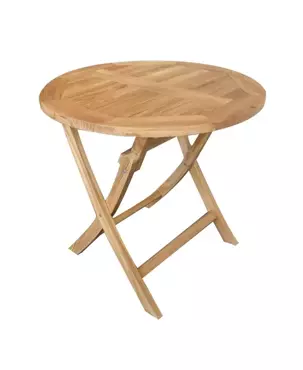 Dining Tuin Klaptafel Rond Milton Teak Ø80cm - afbeelding 1