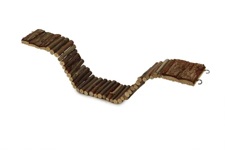 Knaagdier hangbrug alfy hout 53cm - afbeelding 2