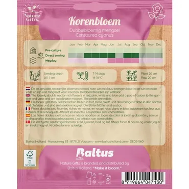 Korenbloem dubbelbloemig mengsl per 80st - afbeelding 2