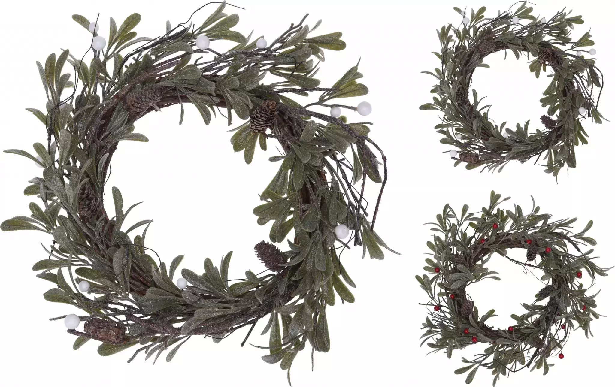Kerst Krans | Blad en Bessen | Ø45cm