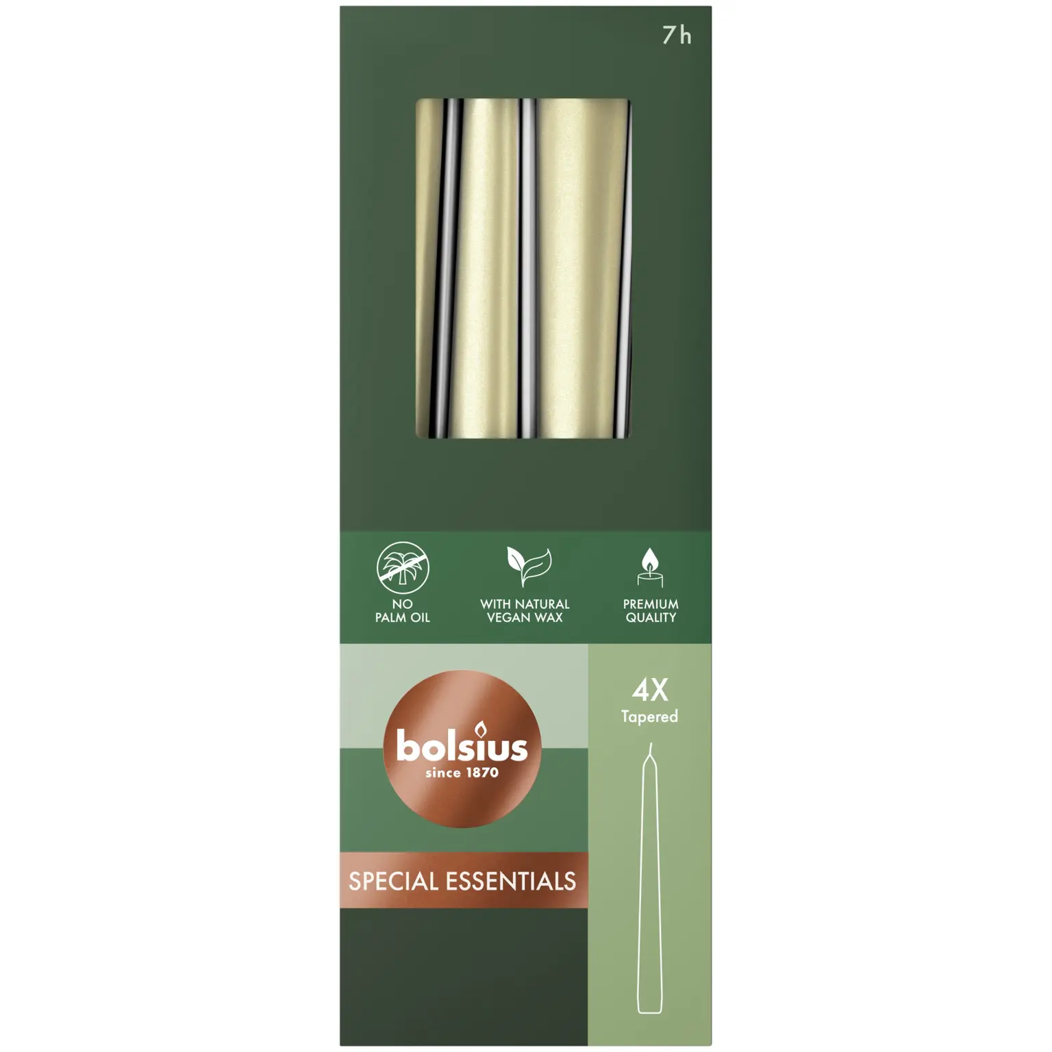 Krs gotisch d2.4h24.5cm 4st white silver