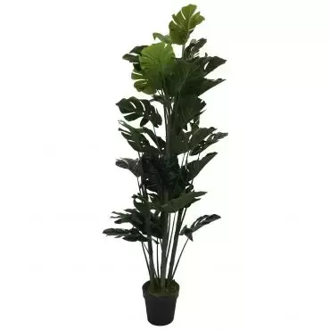 Kunst gatenplant 'monstera' met pot - h140cm - afbeelding 1