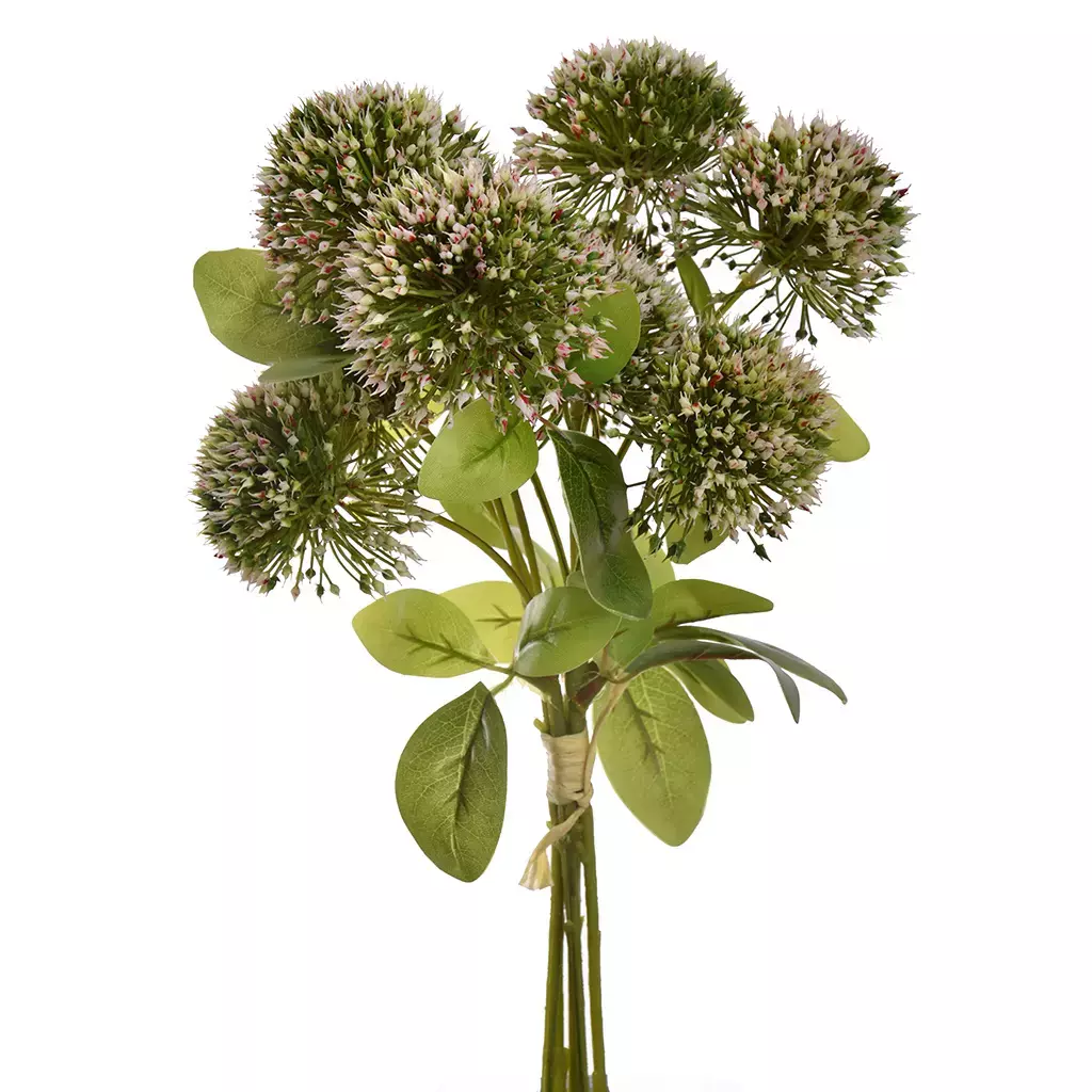 Kunstbloem Allium Bundel 34cm - Roze