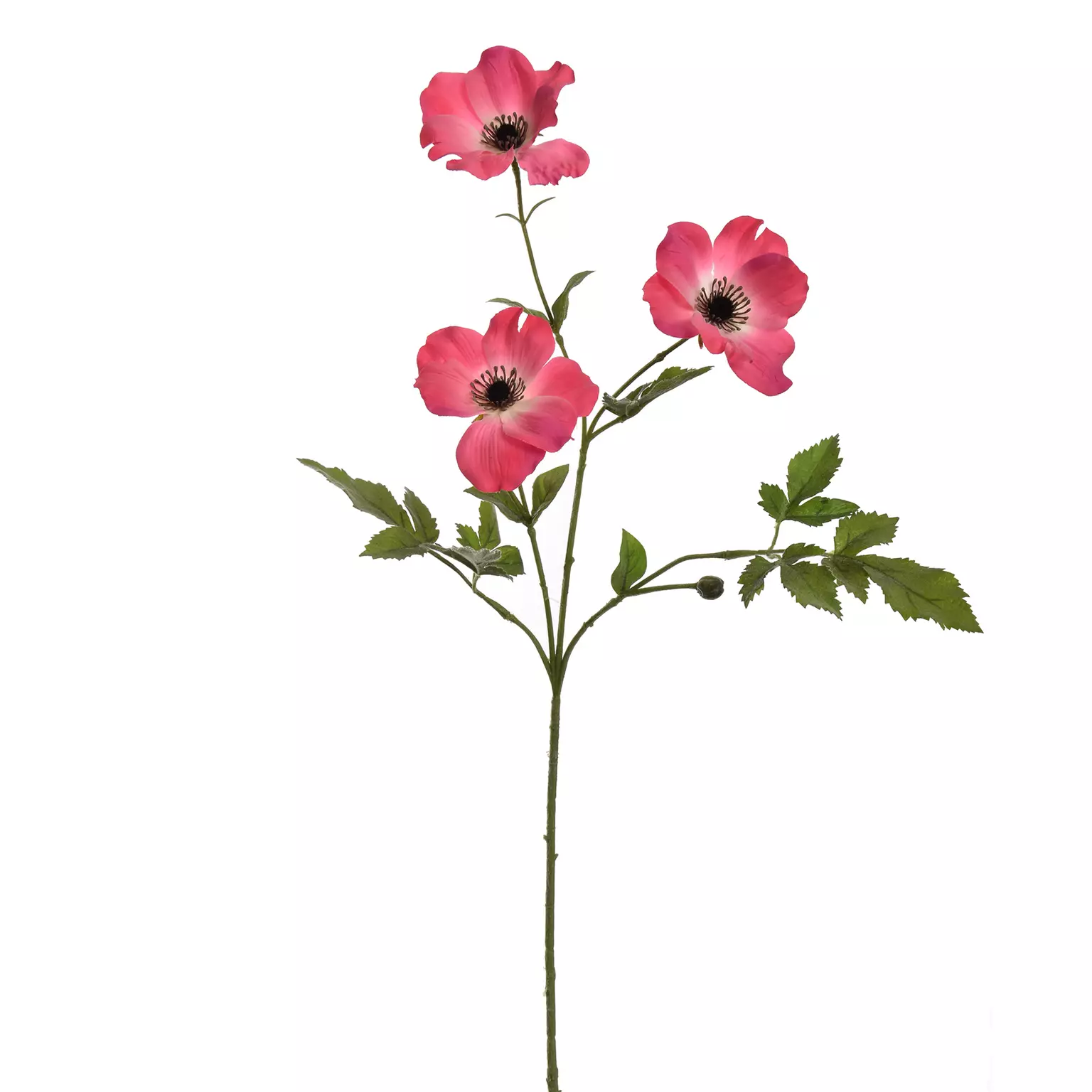 Kunstbloem Anemoonsteel 64cm - donkerroze