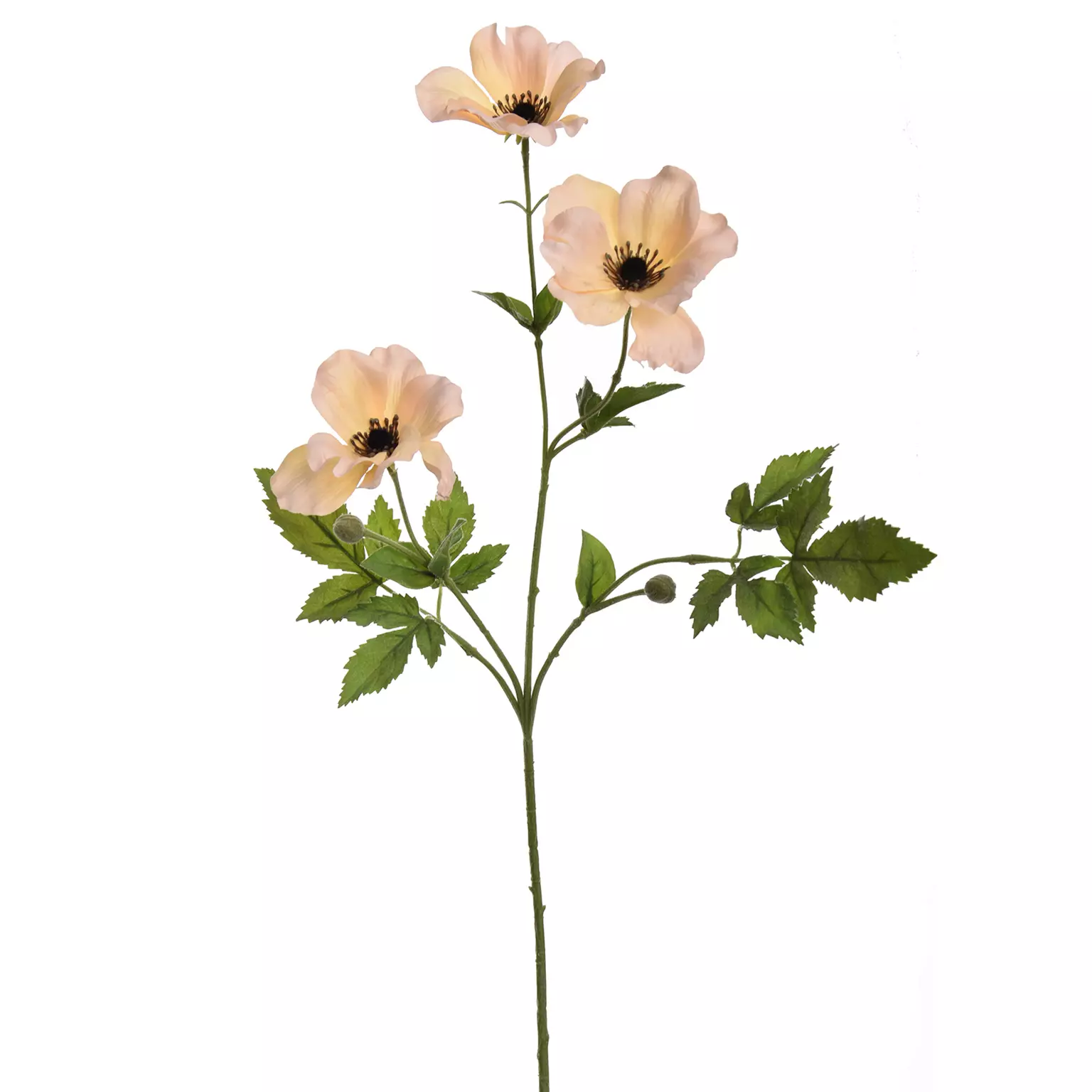 Kunstbloem Anemoonsteel 64cm - perzik