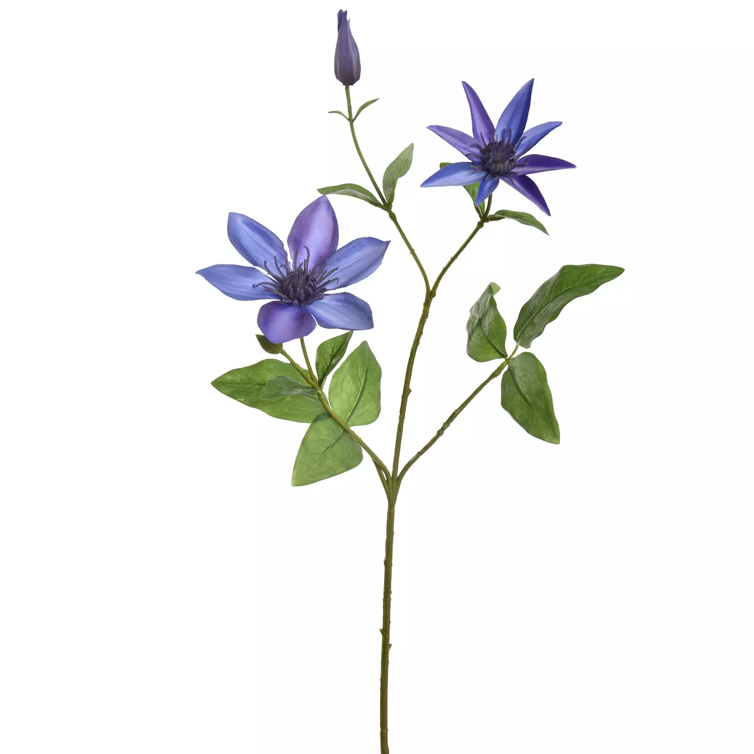 Kunstbloem Clematistak 65cm - donkerblauw