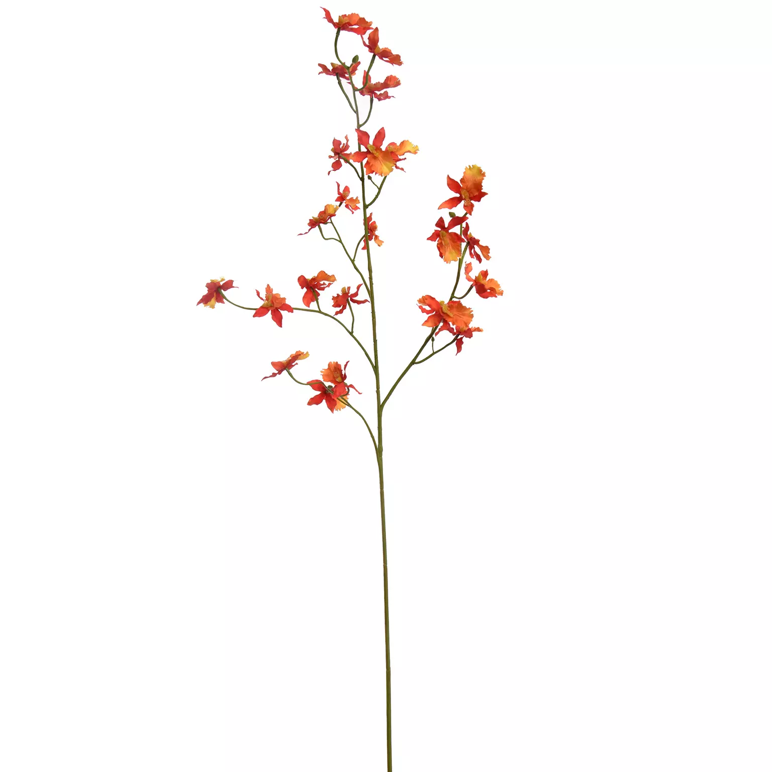 Kunstbloem Dansende orchideesteel 100cm - oranje