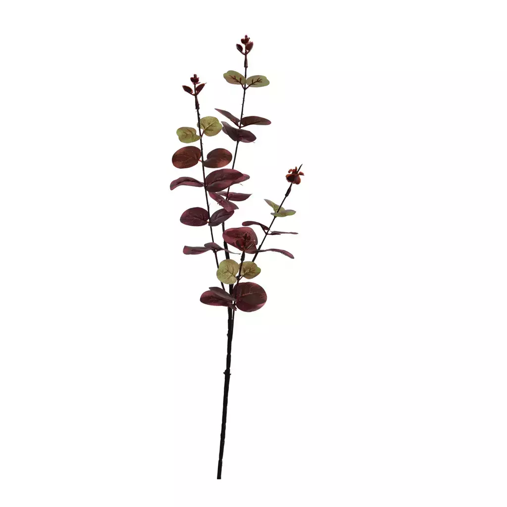 Kunstbloem Eucalyptus 83cm - Burgundy