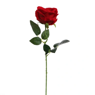 Kunstbloem Fluweel roos 50cm - rood