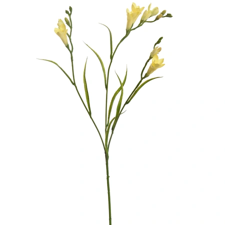 Kunstbloem Freesia steel 65cm - geel