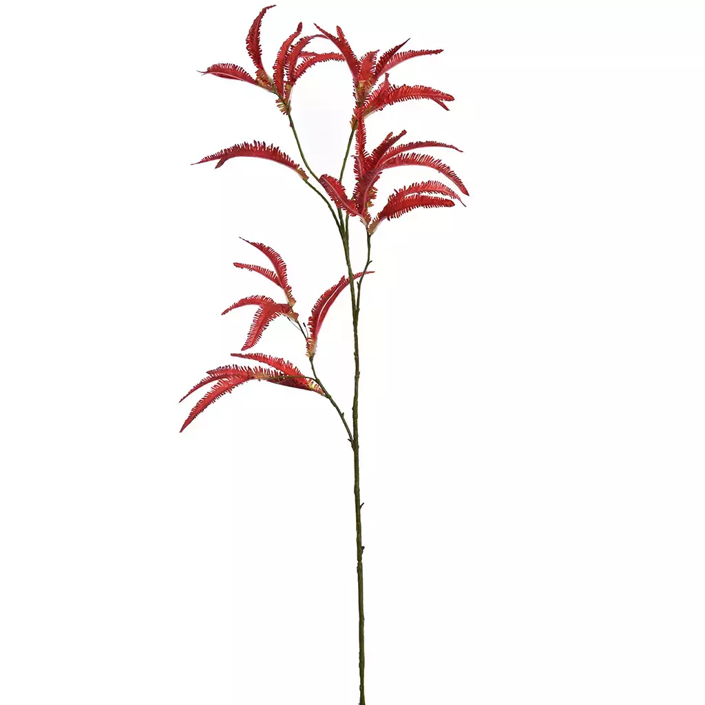 Kunstbloem Grote Varen 120cm - Burgundy
