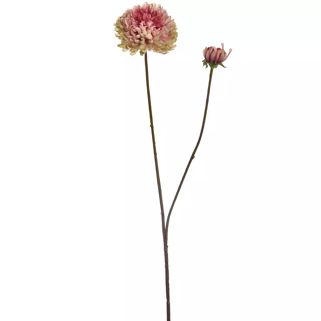 Kunstbloem Mini Chrysant 63cm - Roze