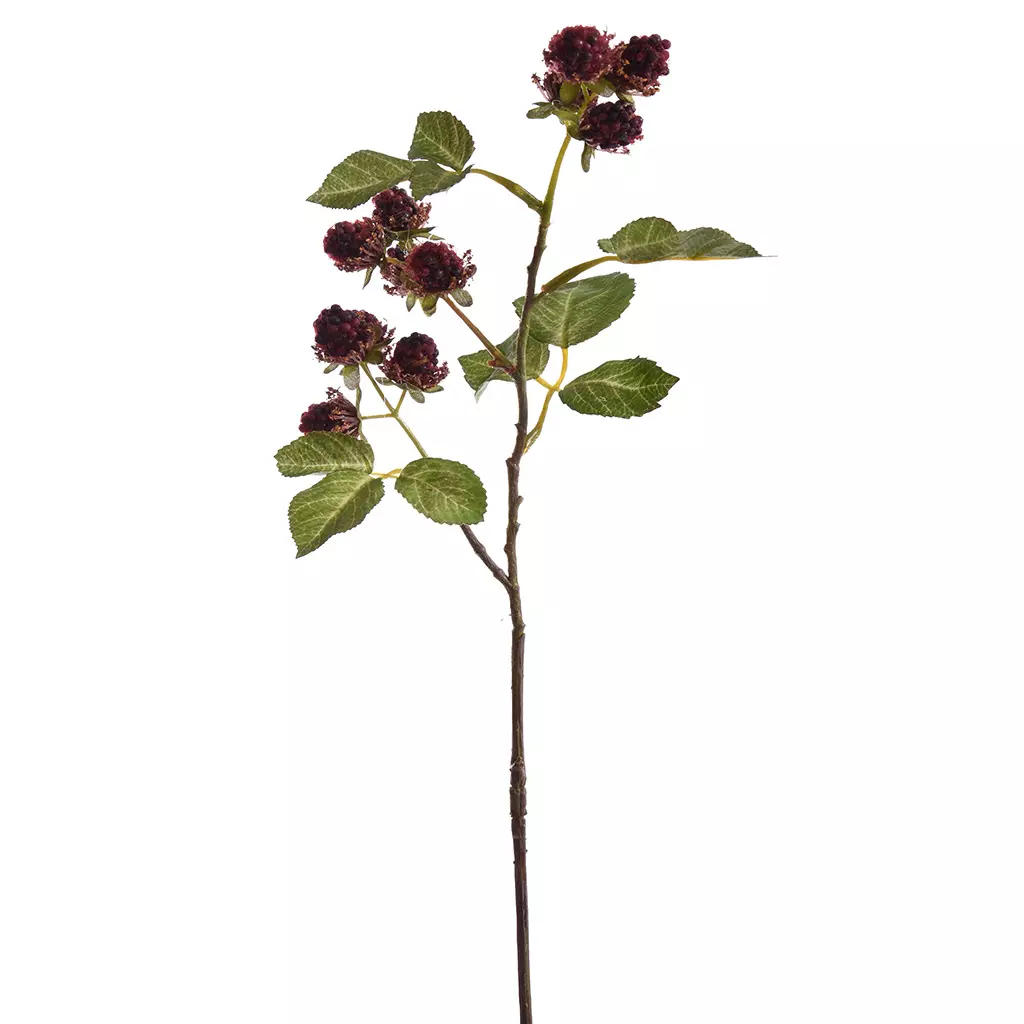 Kunstbloem Moerbei 55cm - Burgundy