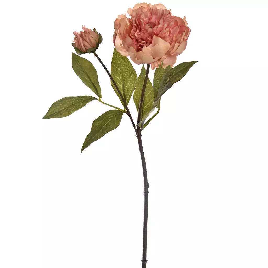 Kunstbloem Pioenroos 66cm - Roze