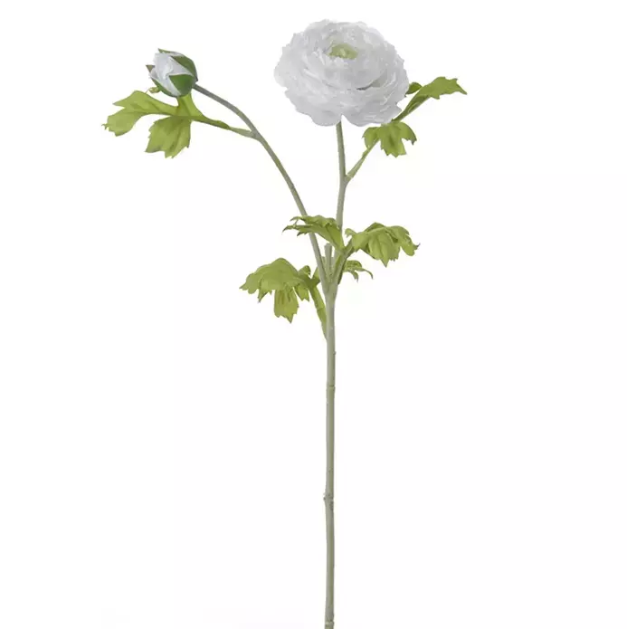 Kunstbloem Ranonkel 58cm - Wit