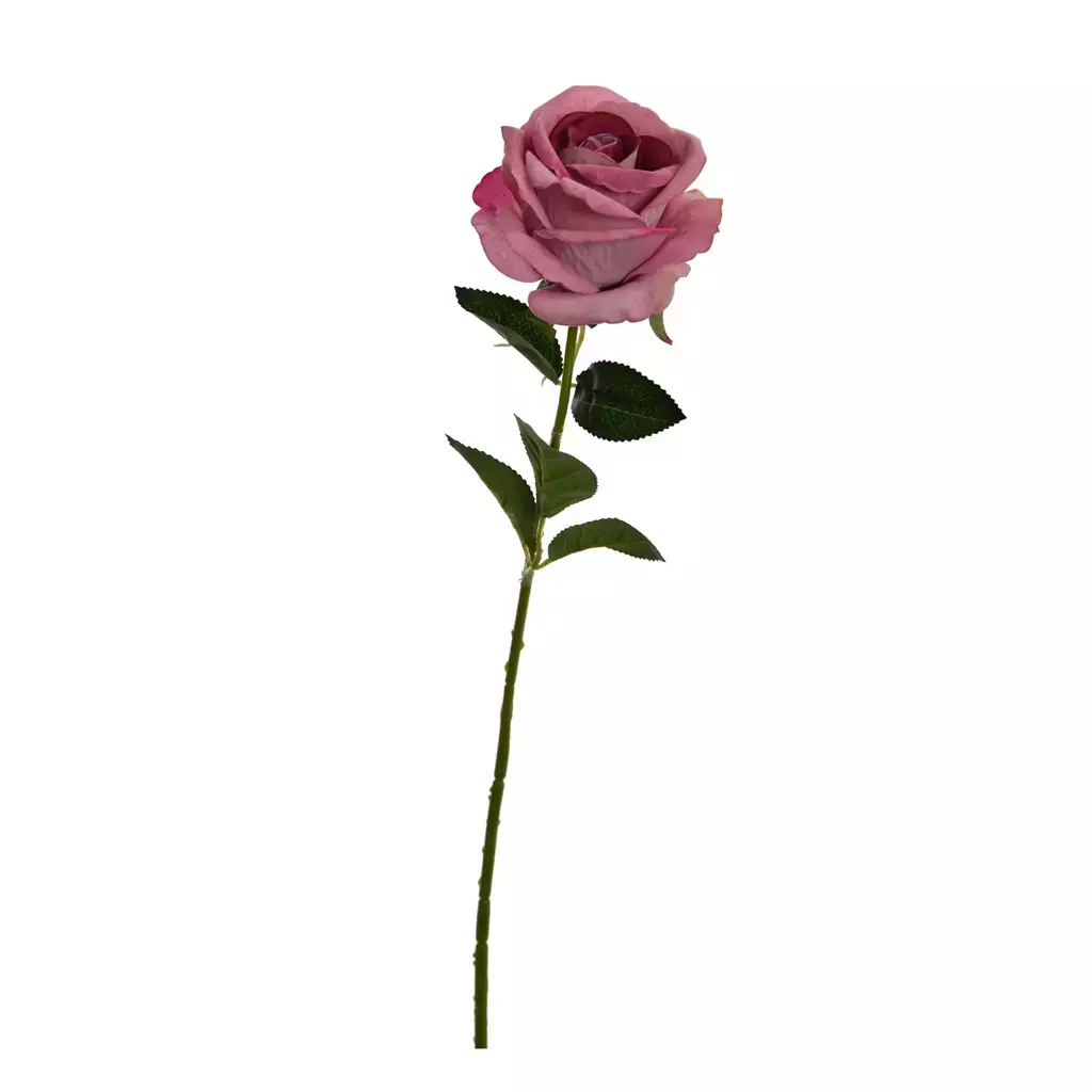 Kunstbloem Roos Velvet 61cm - Roze