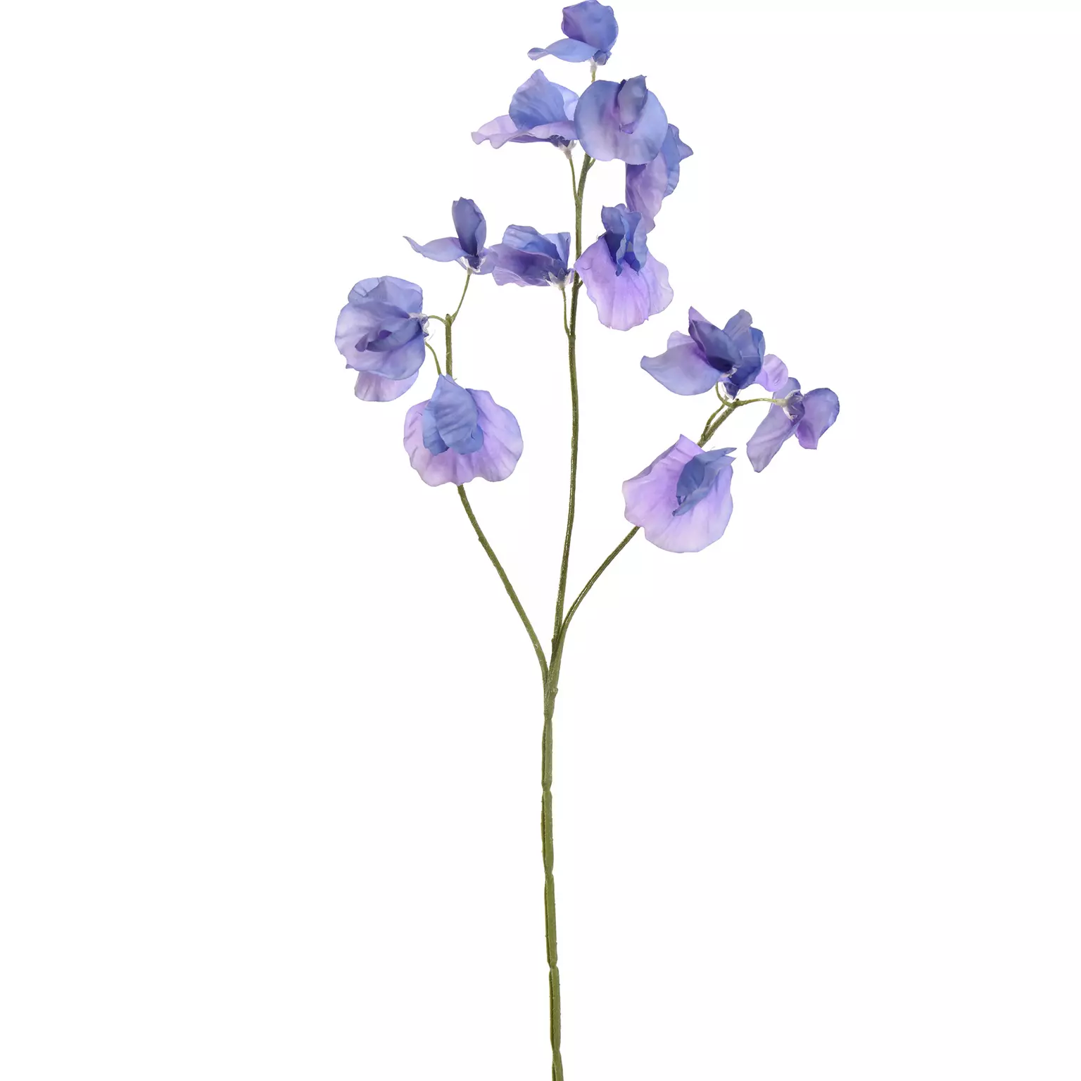 Kunstbloem sweet pea 66cm - blauw
