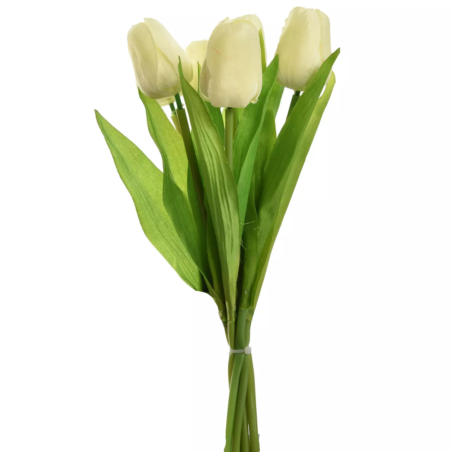 Kunstbloem Tulpenbundel x7 35cm - creme