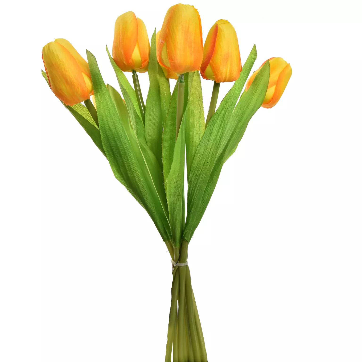 Kunstbloem Tulpenbundel x7 35cm - geel
