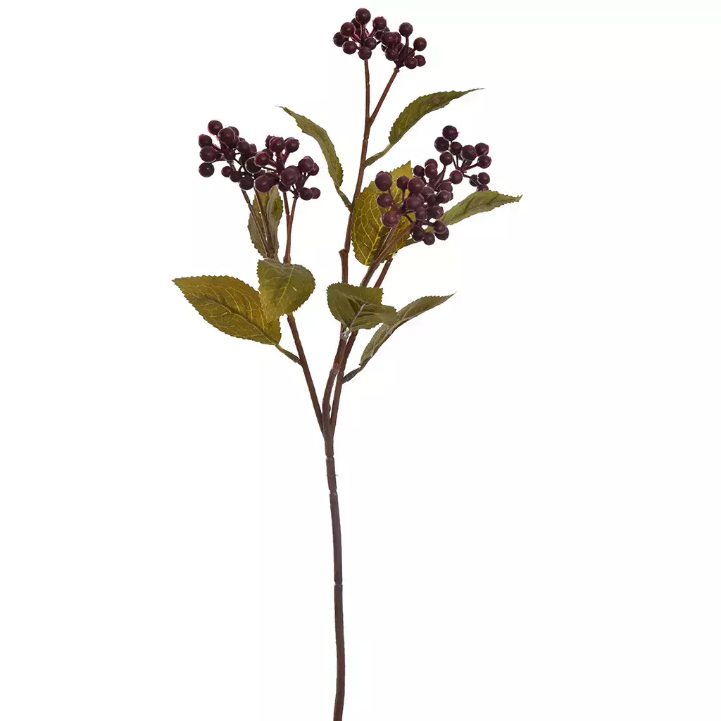 Kunstbloem Wild Berry 53cm - Burgundy