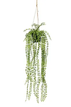 Kunstplant Ficus Pumila hangend in pot - 60cm