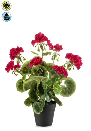 Kunstplant Geranium Hard Roze