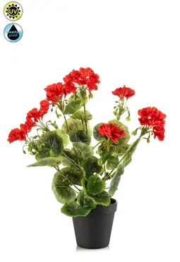 Kunstplant geranium rood
