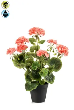 Kunstplant geranium roze