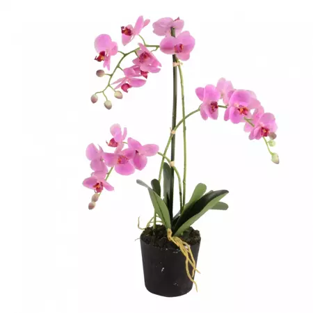 Kunstplant orchidee roze - 3 tak h63.5cm