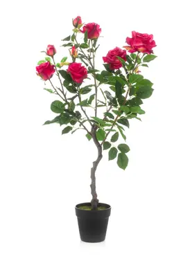 Kunstplant Roos op stam Roze - 85cm