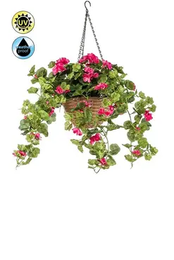 Kunstplant UV bestendig fuchsia geranium