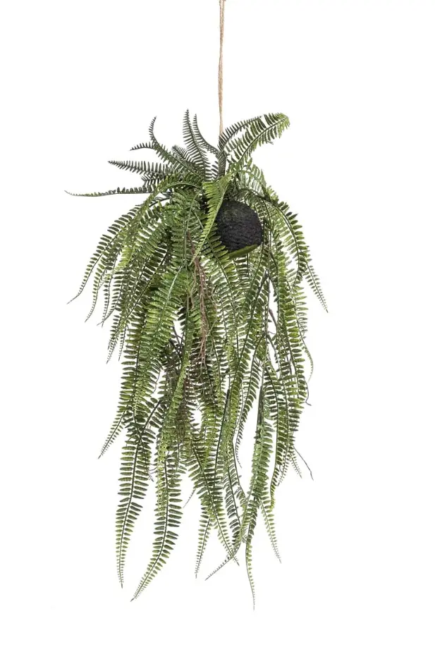 Kunstplant Varen hangend op bol - 70cm