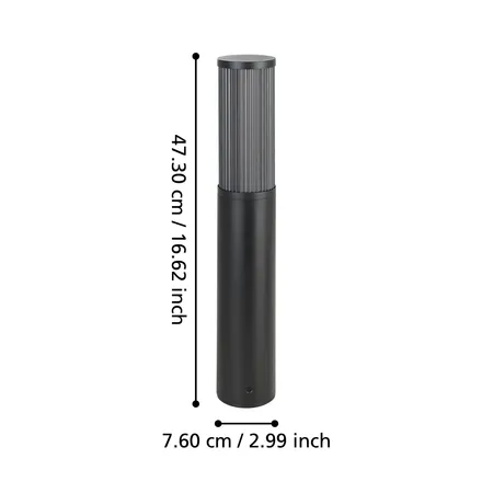 Lamp stnd salle 46.5cm ip54 zwart - afbeelding 4