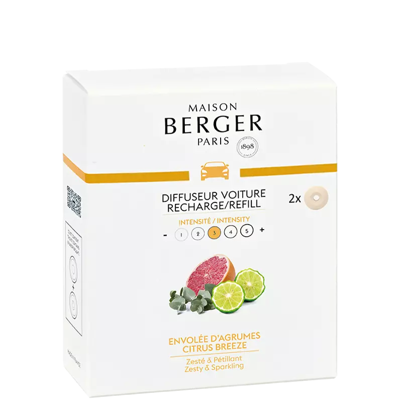 Lampe Berger Autoparfum navulling 2 stuks Envolée d'Agrumes